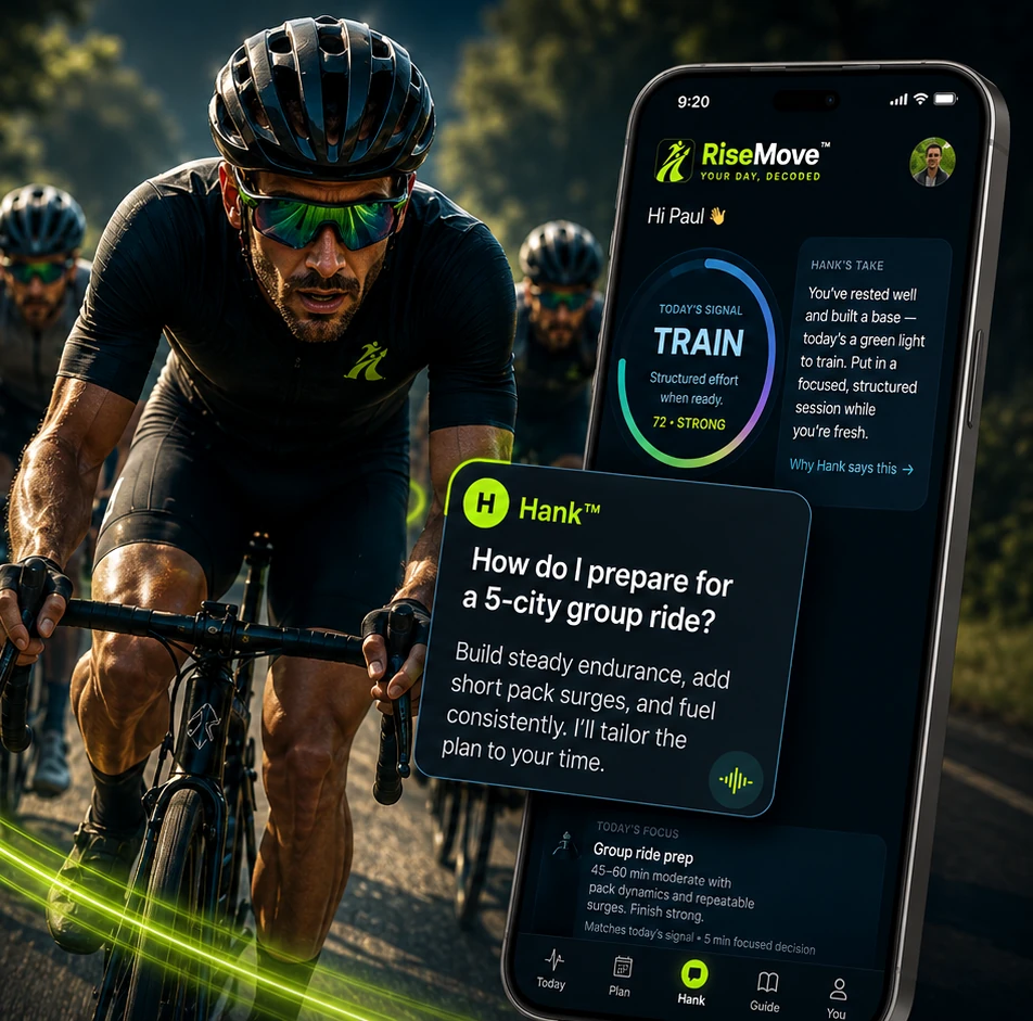 RiseMove cycling and planning artwork