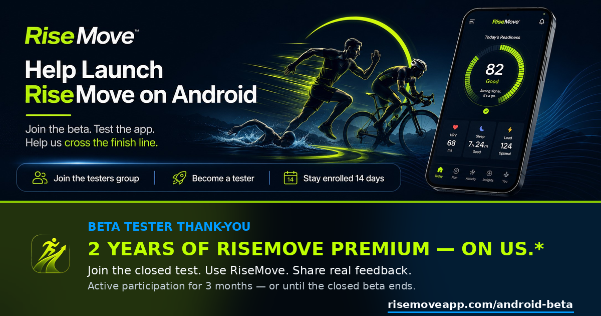 RiseMove Android Beta — join the closed test and earn 2 years of RiseMove Premium with active participation